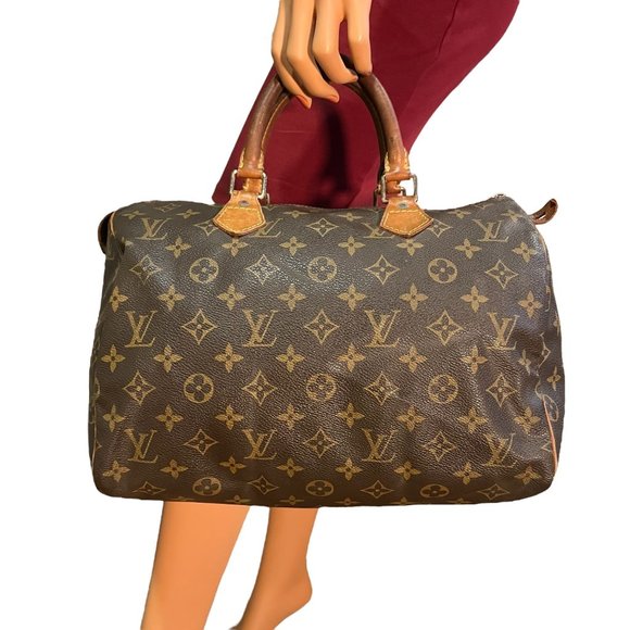Authentic Louis Vuitton Satchel Bag Speedy 30 Monogram Used LV Handbag Vintage - Picture 13 of 14